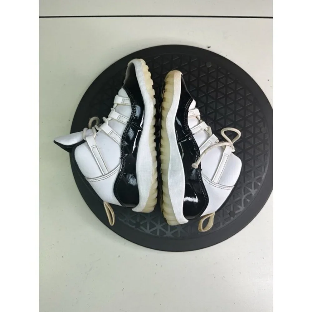 Nike Air Jordan 11 Retro TD Gratitude 378040-170 Kids 10C White Black Patent 23